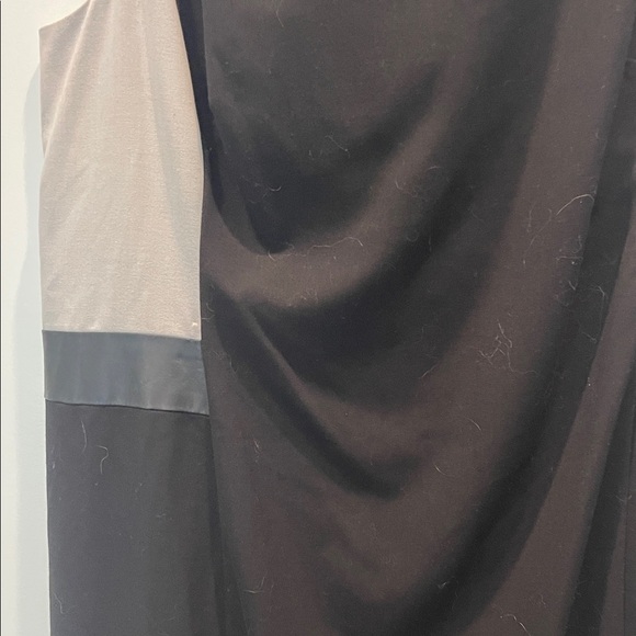 Lauren Ralph Lauren color block sheath dress with faux leather accent size 18W - Picture 3 of 6